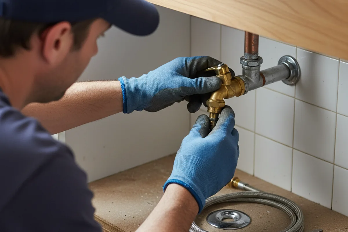 Shutoff valve and fitting work during Emergency Plumbing in Hurlock